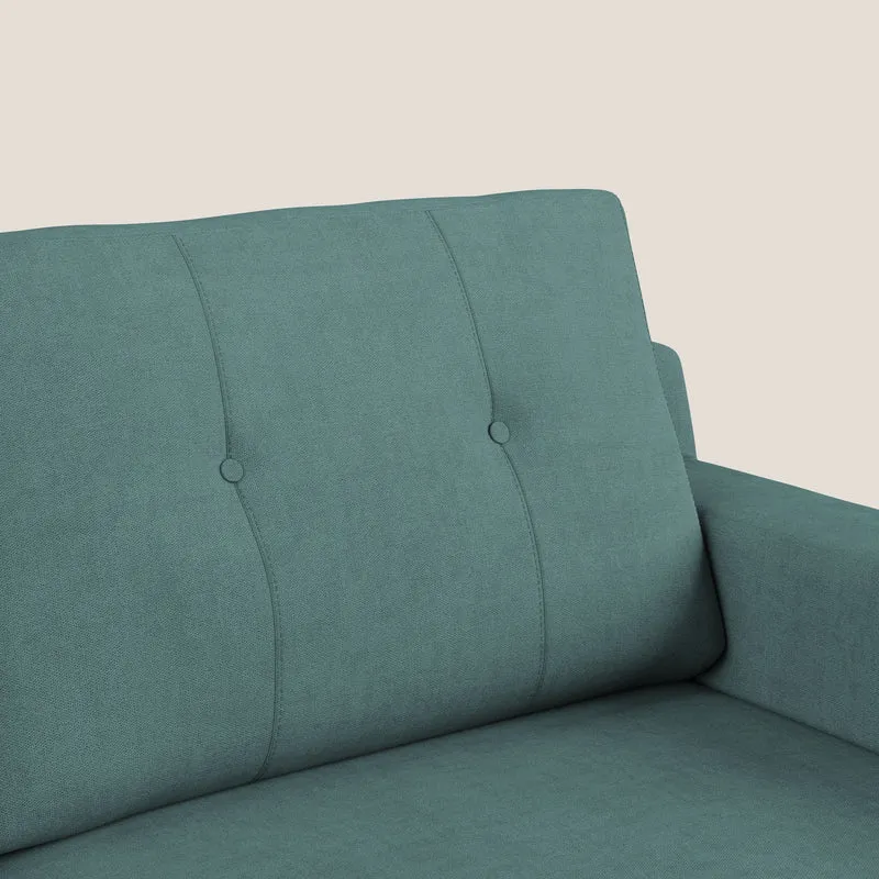 Danish canapé d'angle moderne reversible en tissu doux imperméable T02 bleu canard