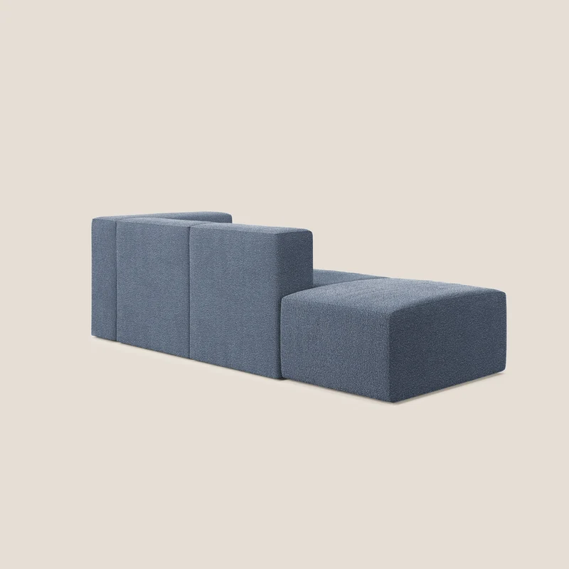 Nettuno canapé moderne modulable en bouclette douce T07 bleu