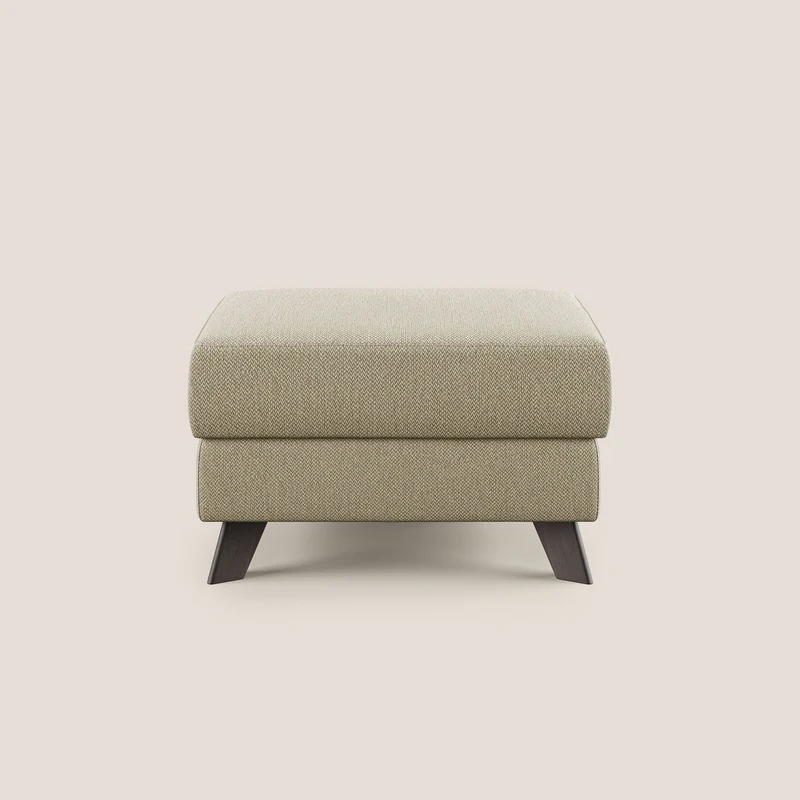 Moon Pouf coffre aux pieds hauts en tissu détachable avec l'eau T05 chameau