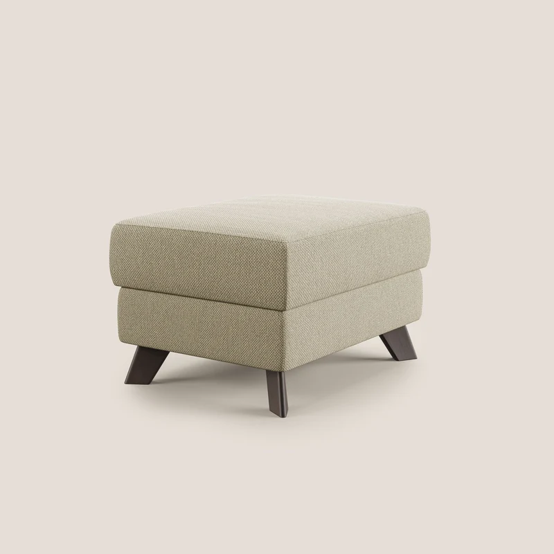 Moon Pouf coffre aux pieds hauts en tissu détachable avec l'eau T05 chameau