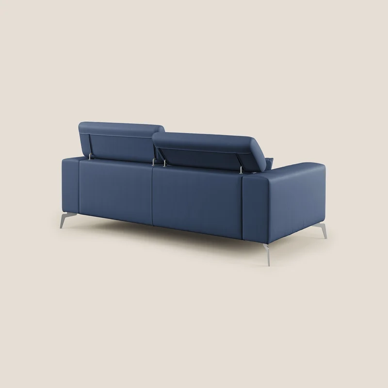 Blade Canapé moderne avec têtières inclinables en Similicuir T04 bleu