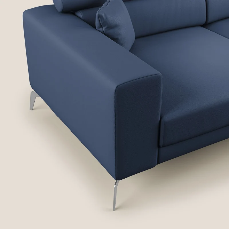 Blade Canapé moderne avec têtières inclinables en Similicuir T04 bleu
