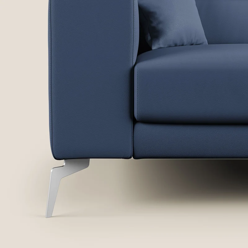 Blade Canapé moderne avec têtières inclinables en Similicuir T04 bleu