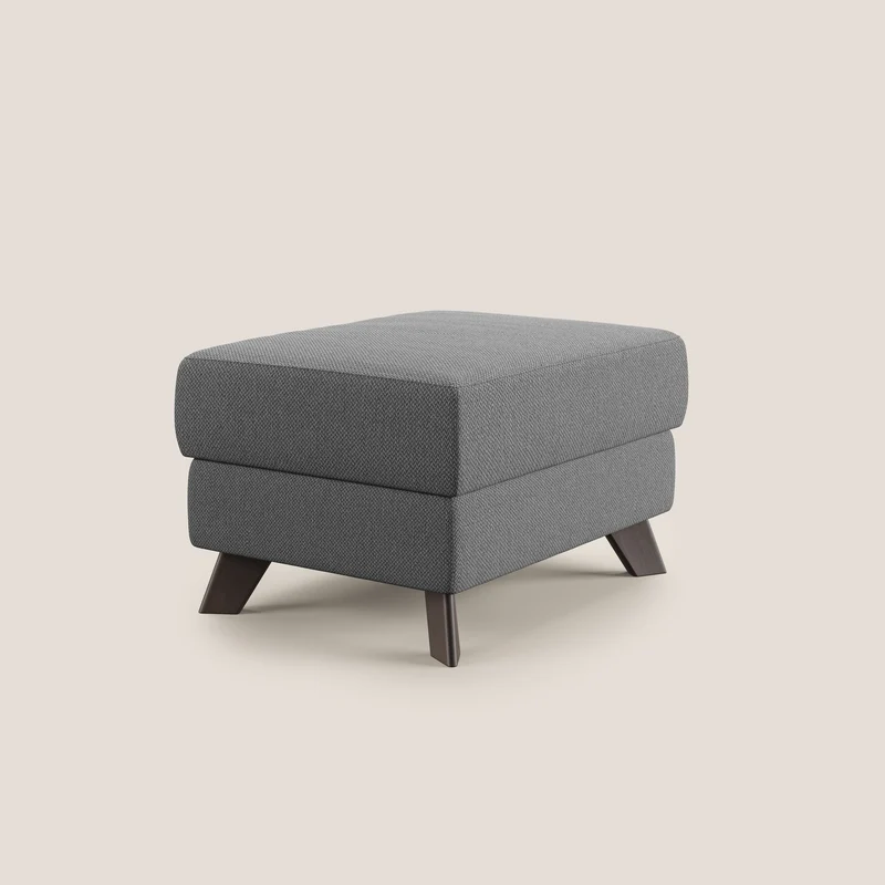 Moon Pouf coffre aux pieds hauts en tissu détachable avec l'eau T05 anthracite