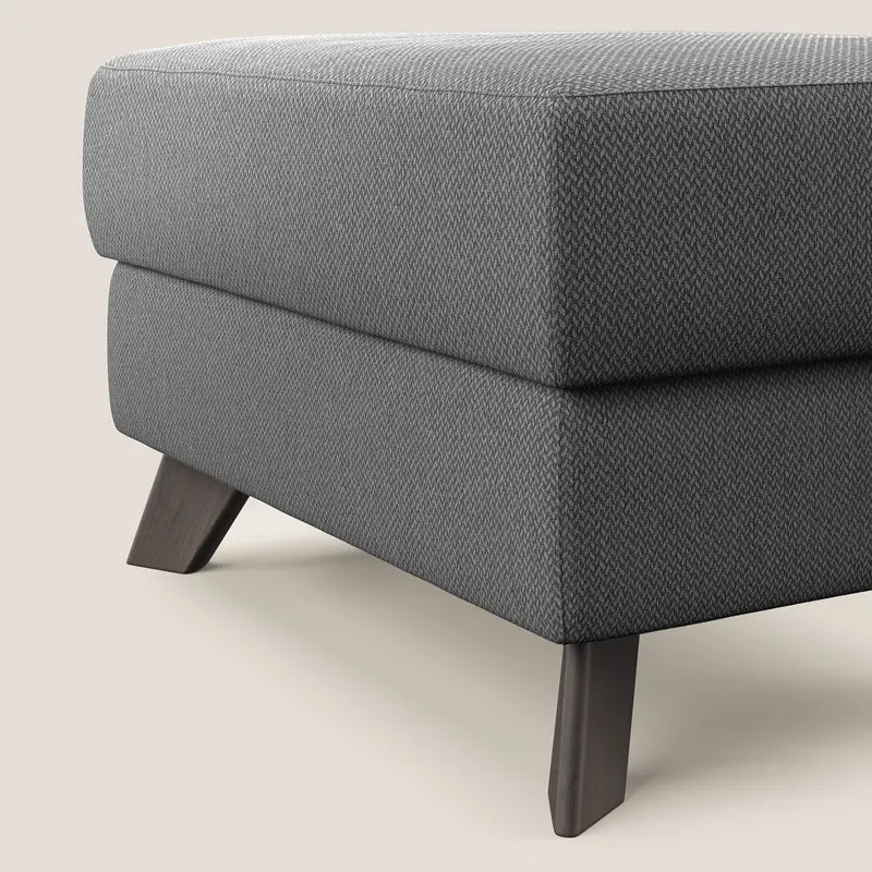 Moon Pouf coffre aux pieds hauts en tissu détachable avec l'eau T05 anthracite