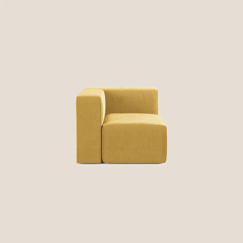 Nettuno module d'angle/latéral en bouclette douce T07 jaune