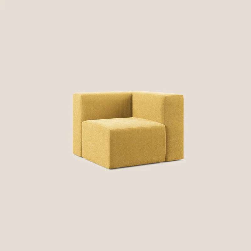 Nettuno module d'angle/latéral en bouclette douce T07 jaune