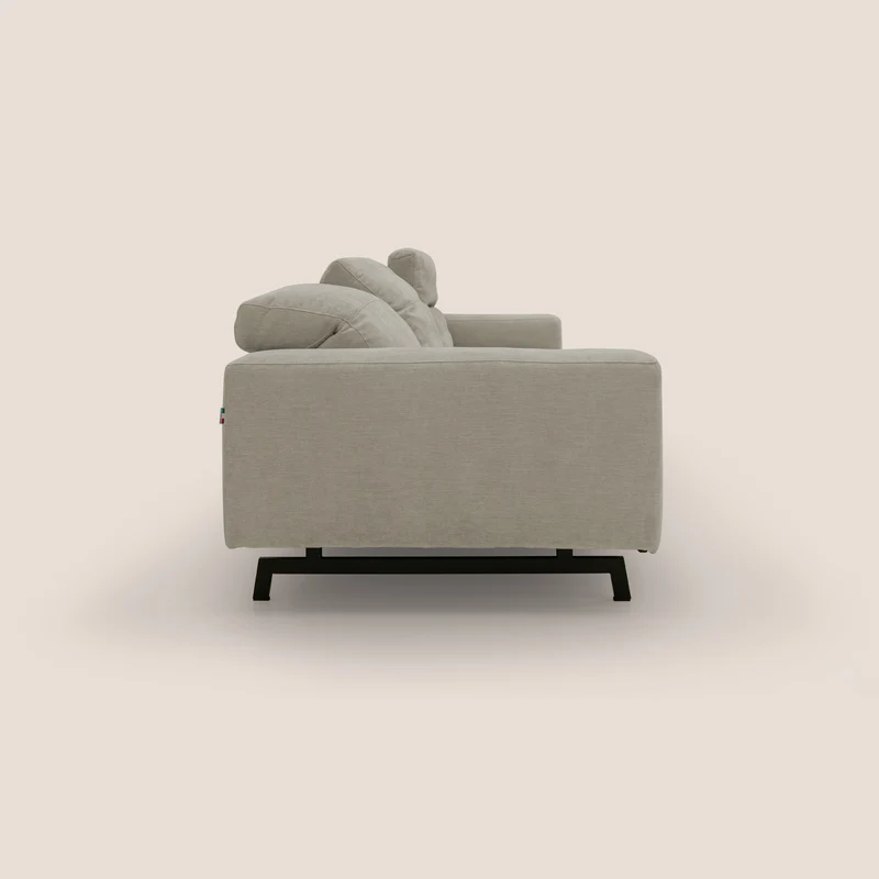 Sakura canapé modulaire 3 places en tissu flammé doux et imperméable T14 Taupe tortora