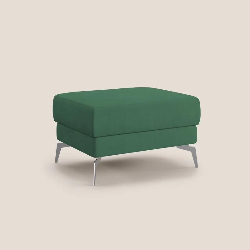 Star Pouf avec pieds hauts en tissu imperméable T02 vert
