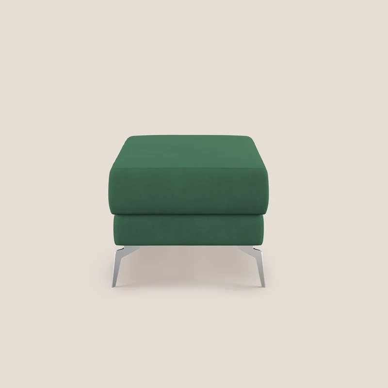 Star Pouf avec pieds hauts en tissu imperméable T02 vert