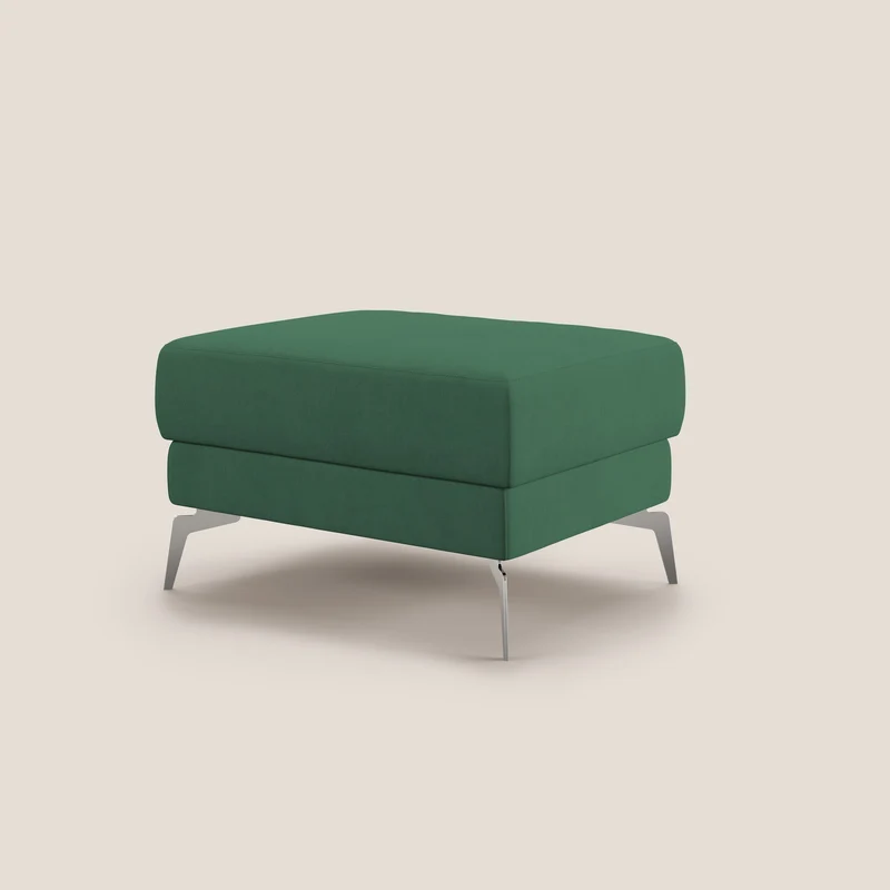 Star Pouf avec pieds hauts en tissu imperméable T02 vert