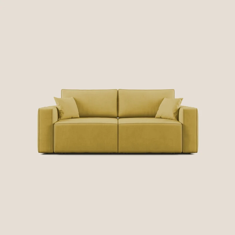 Morfeo canapé avec assises extractibles en tissu imperméable doux T02 jaune