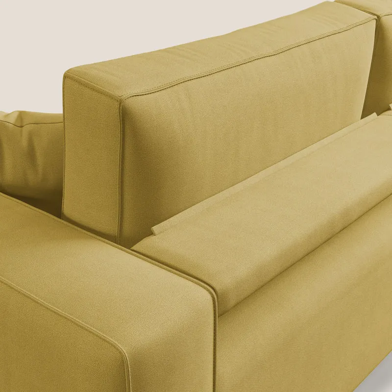 Morfeo canapé avec assises extractibles en tissu imperméable doux T02 jaune