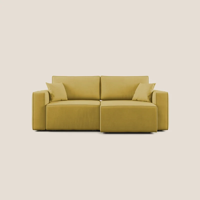 Morfeo canapé avec assises extractibles en tissu imperméable doux T02 jaune