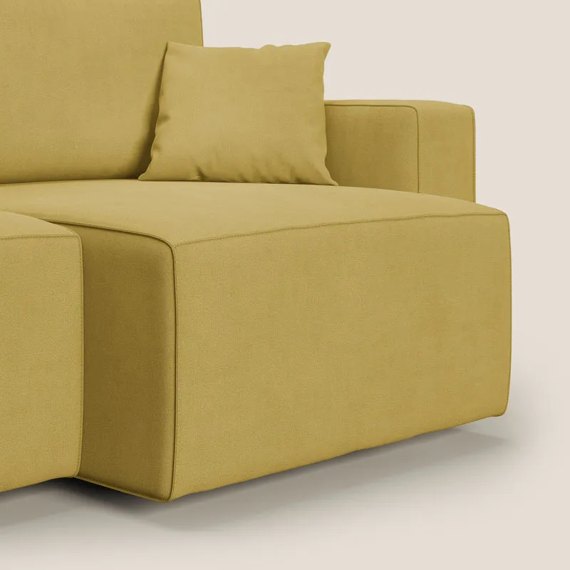 Morfeo canapé avec assises extractibles en tissu imperméable doux T02 jaune