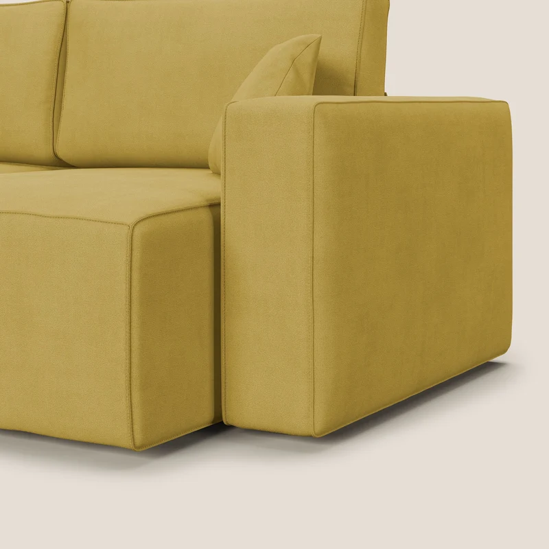 Morfeo canapé avec assises extractibles en tissu imperméable doux T02 jaune