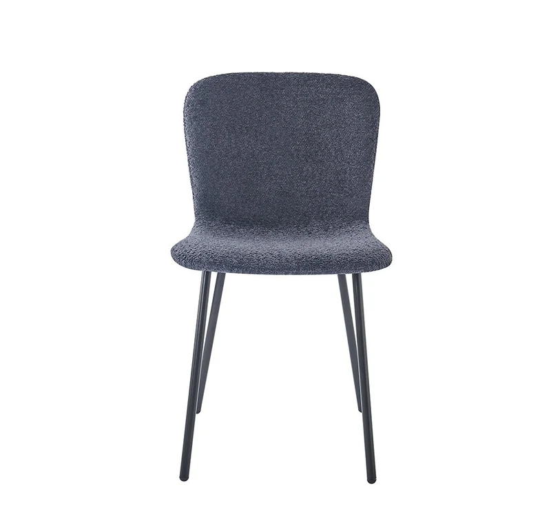 Chaise Susan Bouclé Gris Foncé