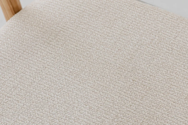 Chaise Claire Frêne Naturel Tissu chenille Beige