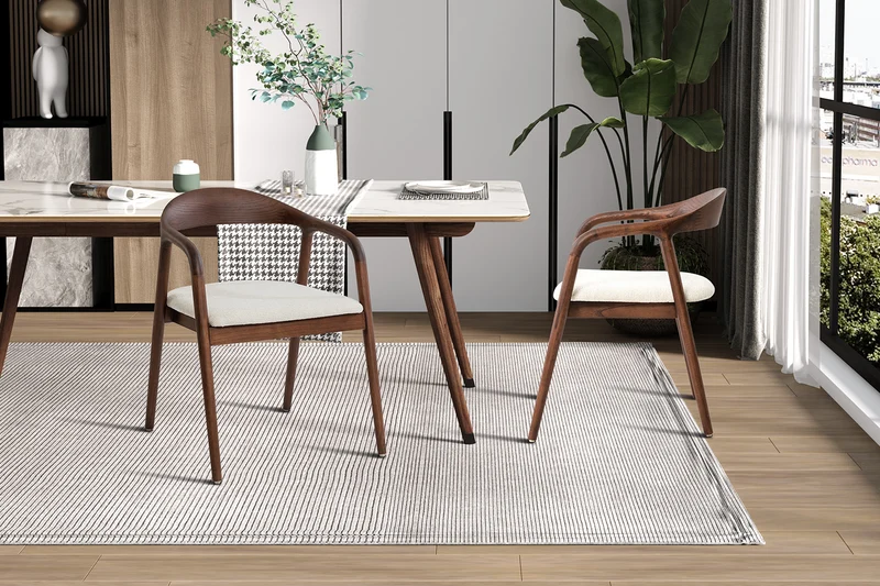 Chaise Claire bois Frêne Noyer Tissu chenille Beige