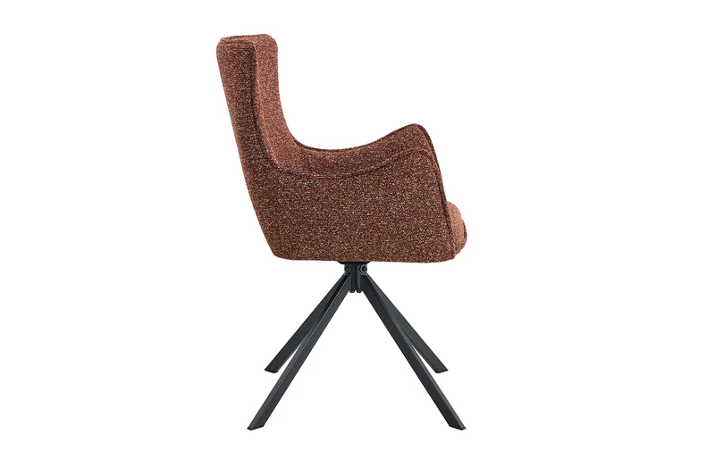 Chaise Billy Pivotant Tissu Ote Rouge