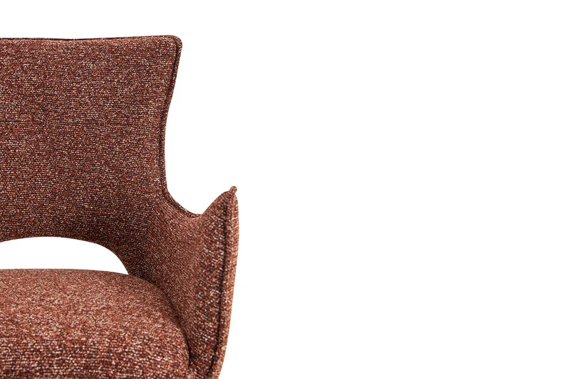 Chaise Billy Pivotant Tissu Ote Rouge