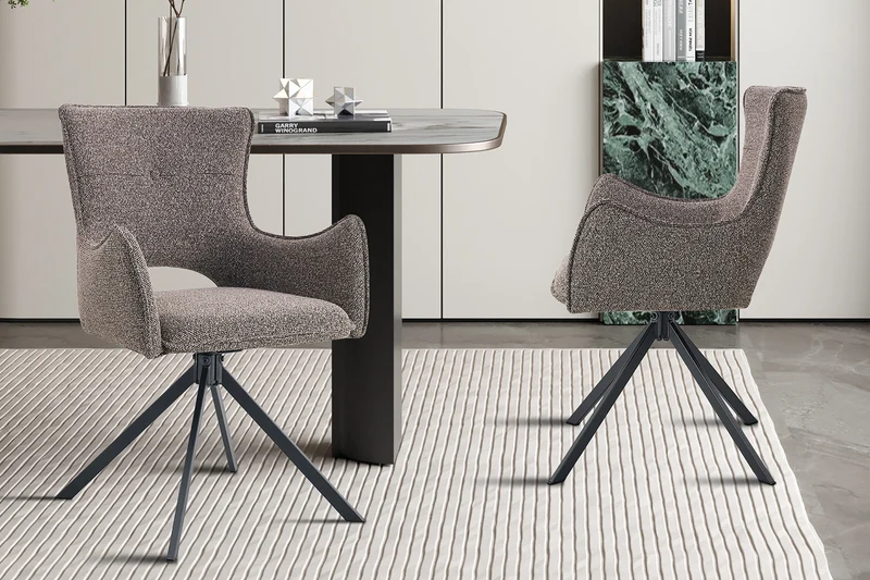 Chaise Billy Pivotant Tissu Ote Sable