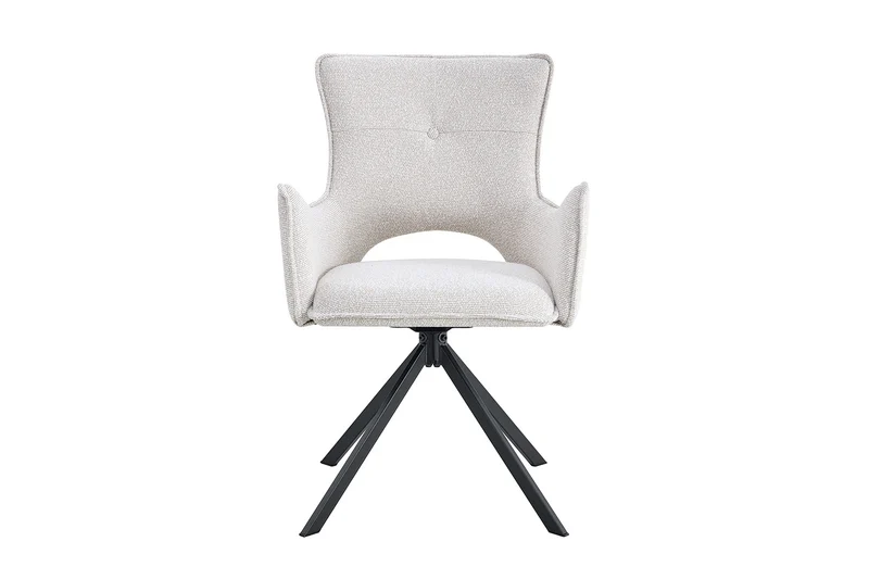 Chaise Billy Pivotant Tissu Ote Ecru