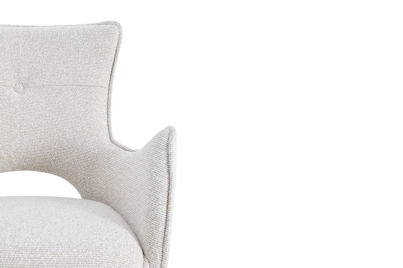 Chaise Billy Pivotant Tissu Ote Ecru