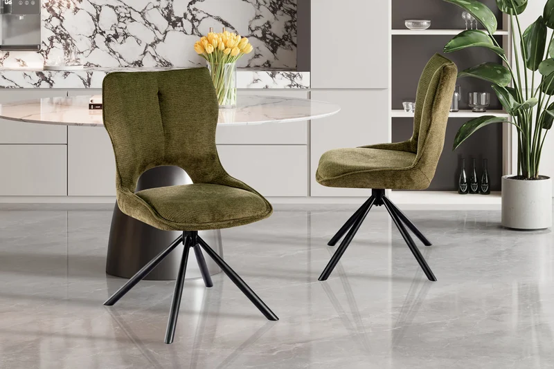 Chaise Mori Pivotant Tissu Ote Vert