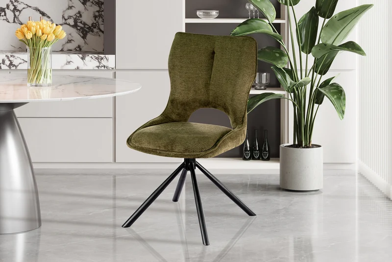 Chaise Mori Pivotant Tissu Ote Vert