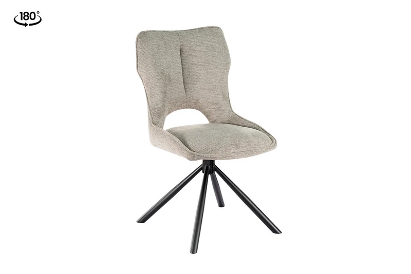 Chaise Mori Pivotant Tissu Ote Gris clair
