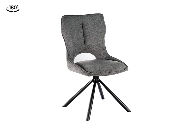 Chaise Mori Pivotant Tissu Ote Gris foncé
