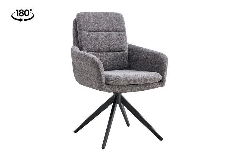 Chaise Lisold Pivotant Tissu Gris foncé