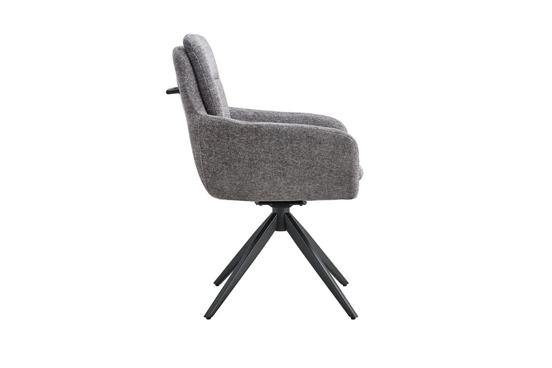 Chaise Lisold Pivotant Tissu Gris foncé