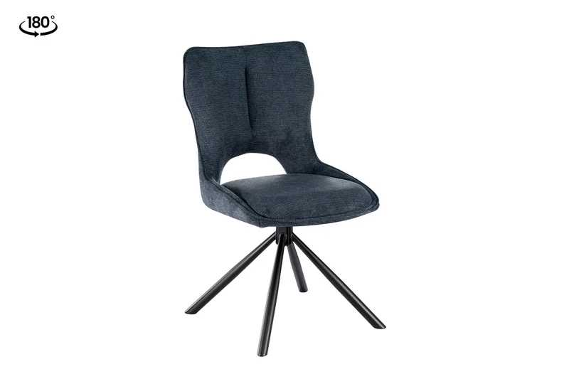 Chaise Mori Pivotant Tissu Ote Bleu