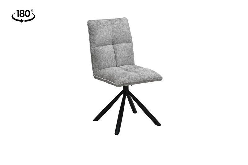 Chaise Jack Pivotant Tissu Gris clair