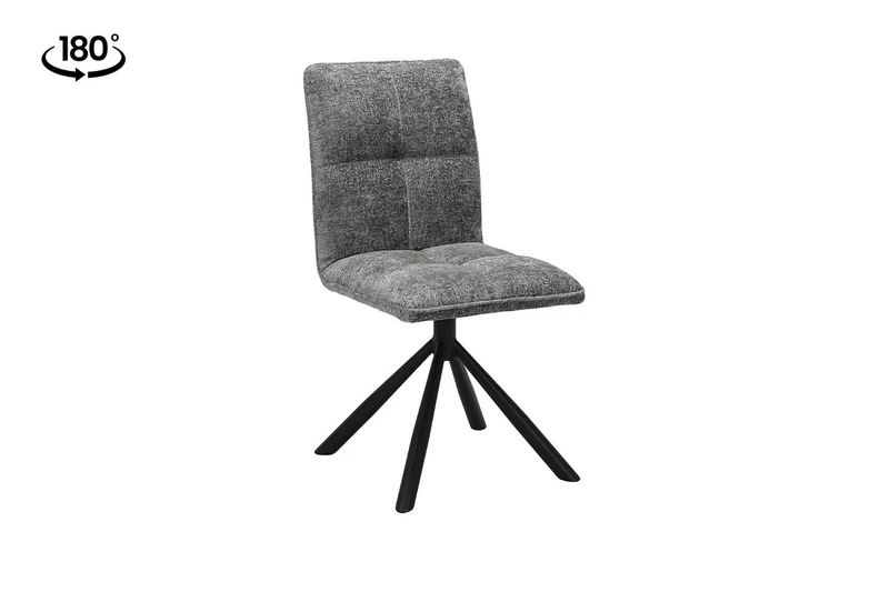 Chaise Jack Pivotant Tissu Gris