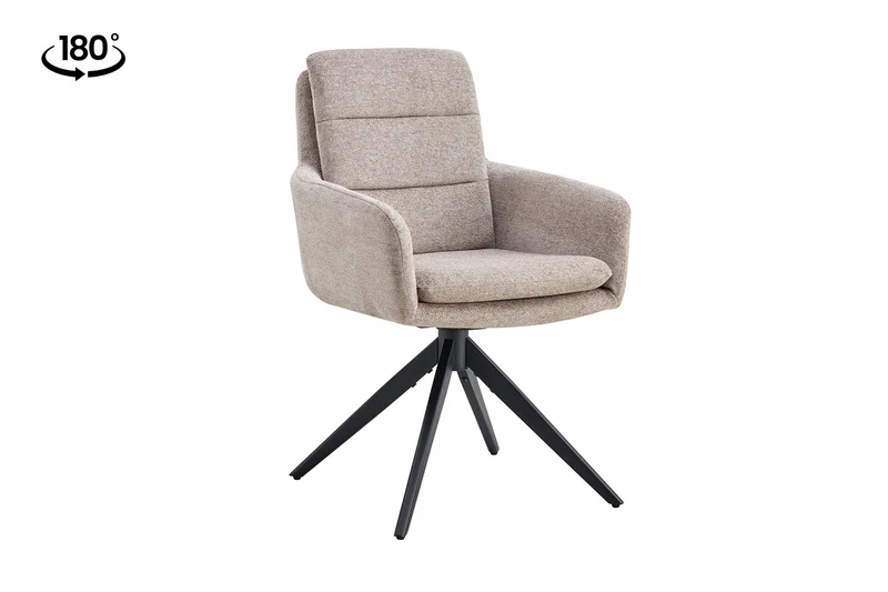 Chaise Lisold Pivotant Tissu Sable