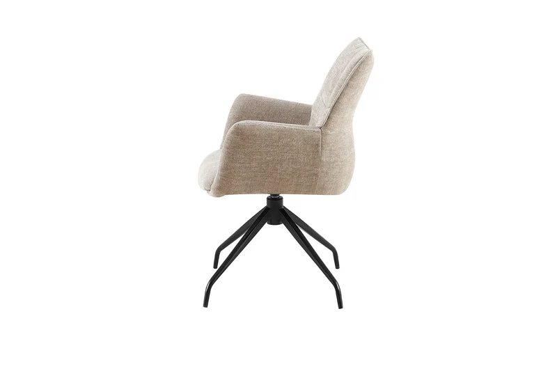 Chaise Lamor Pivotant Tissu Sable