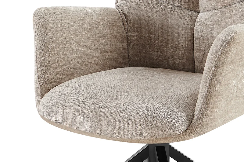 Chaise Lamor Pivotant Tissu Sable