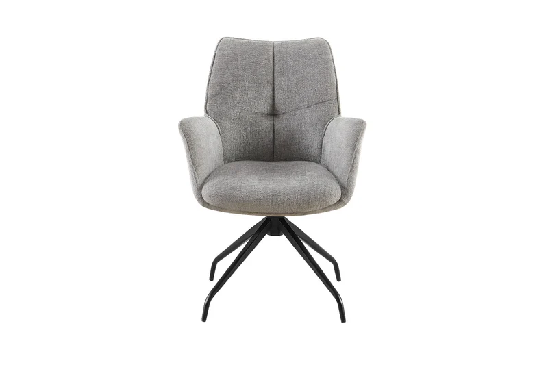 Chaise Lamor Pivotant Tissu Gris