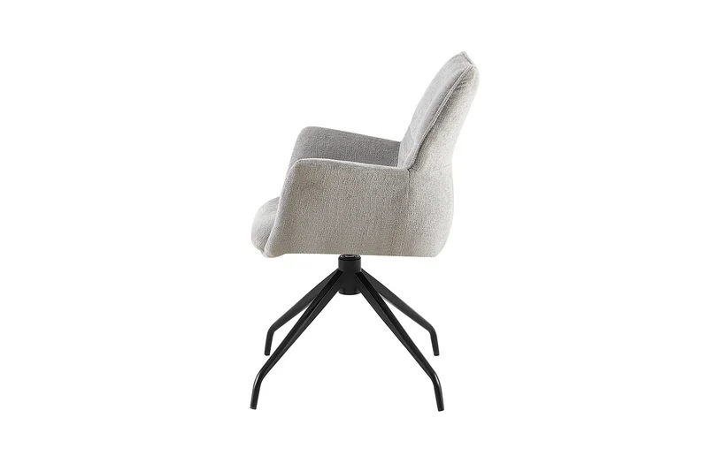 Chaise Lamor Pivotant Tissu Gris