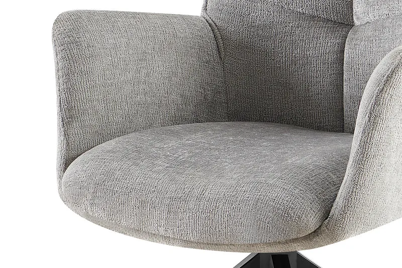 Chaise Lamor Pivotant Tissu Gris