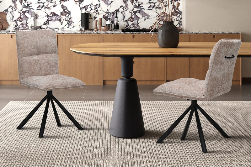 Chaise Jack Pivotant Tissu Sable