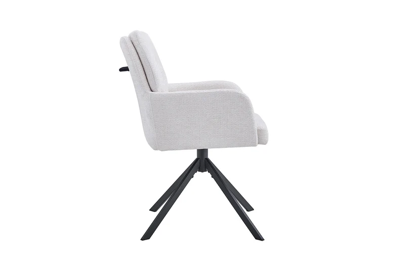 Chaise Granada Pivotant Tissu Ecru