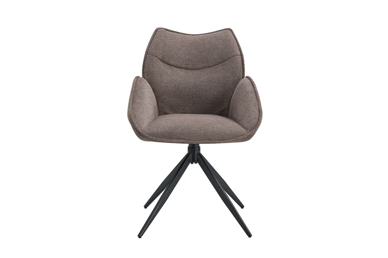Chaise Mahi Pivotant Tissu Poivre
