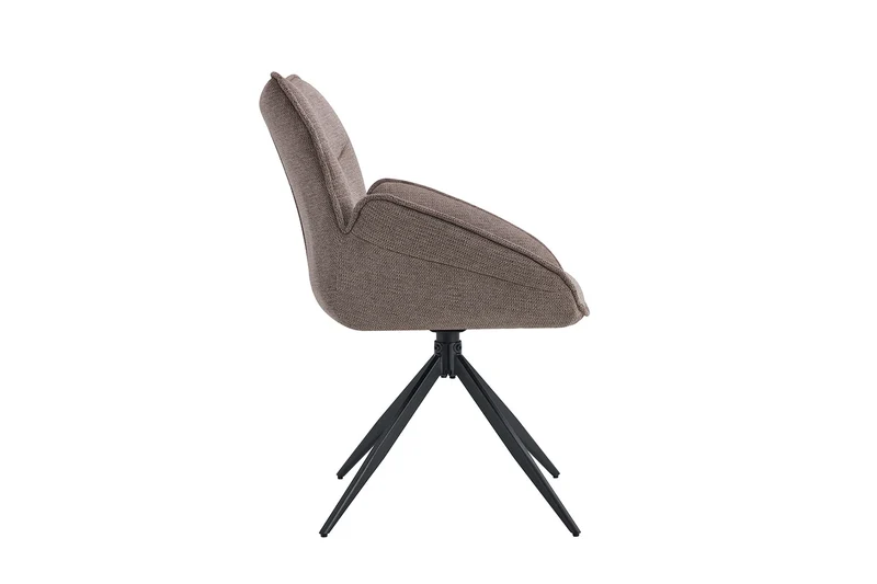 Chaise Mahi Pivotant Tissu Poivre