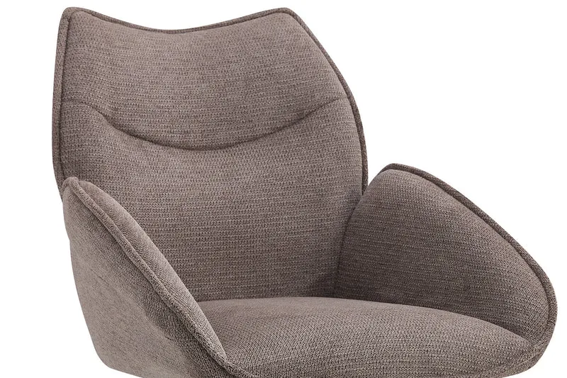 Chaise Mahi Pivotant Tissu Poivre