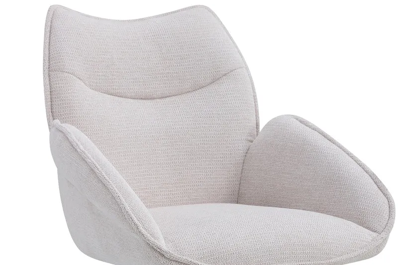 Chaise Mahi Pivotant Tissu Beige