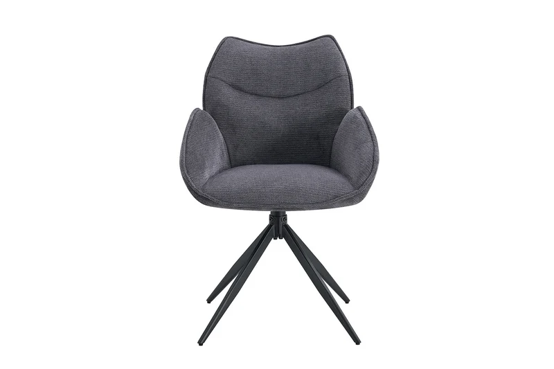 Chaise Mahi Pivotant Tissu Gris foncé